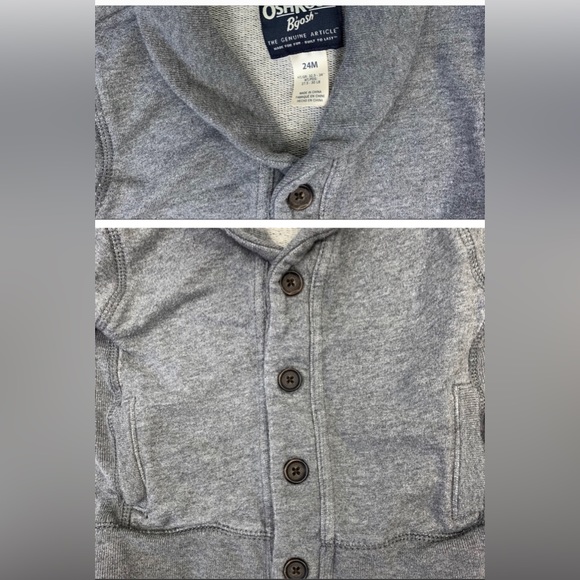 Kids pair of cat and jack shorts and Oshkosh mini pullover - Picture 3 of 7